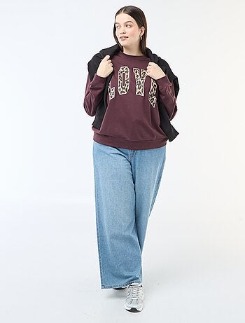 Sudadera ligera en felpa con inscripción