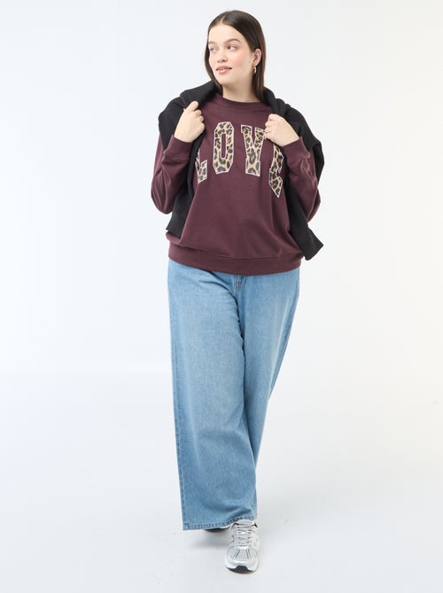 Sudadera ligera en felpa con inscripción - Kiabi