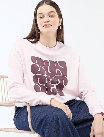 Sudadera ligera en felpa con inscripción