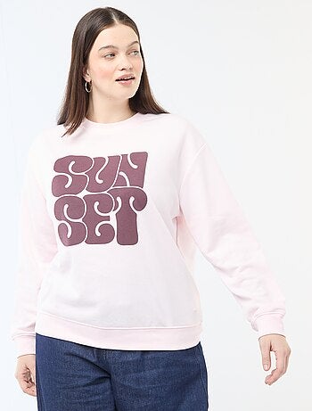 Sudadera ligera en felpa con inscripción