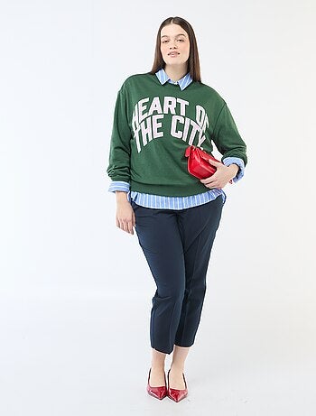 Sudadera ligera en felpa con inscripción