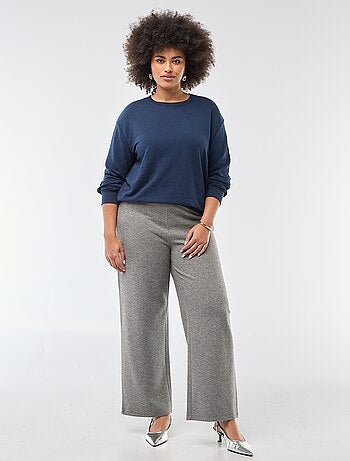 Sudadera ligera lisa de cuello redondo