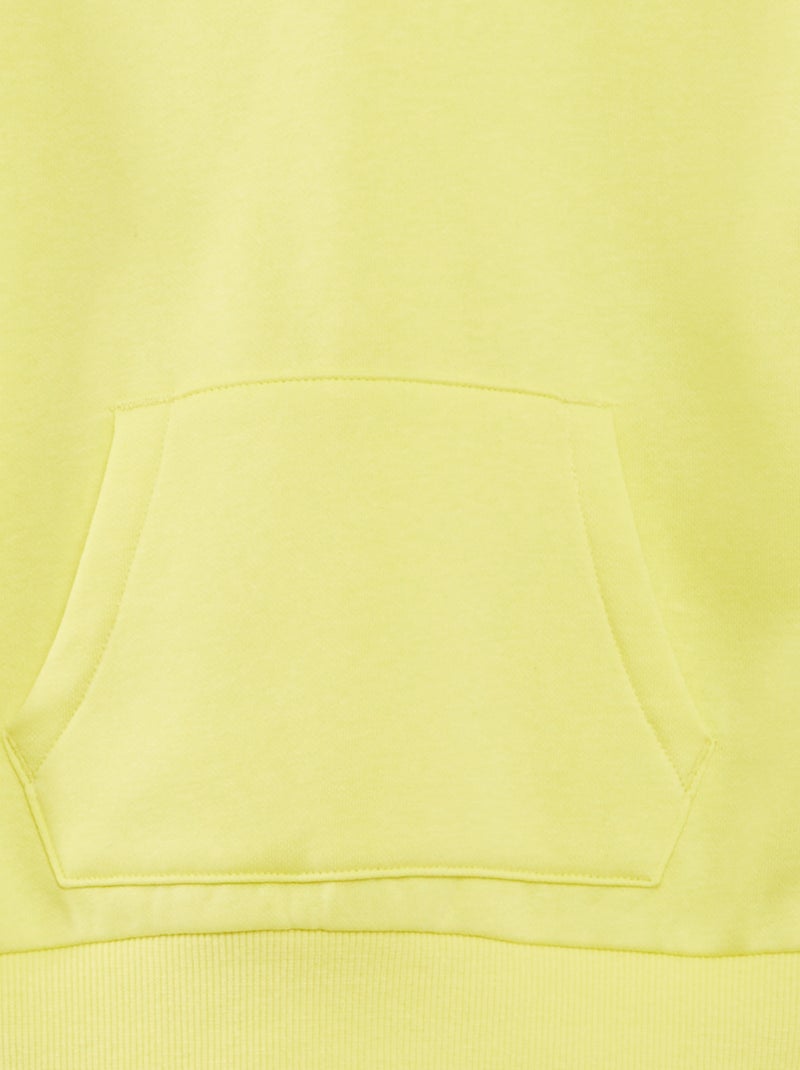 Sudadera lisa con capucha amarillo - Kiabi