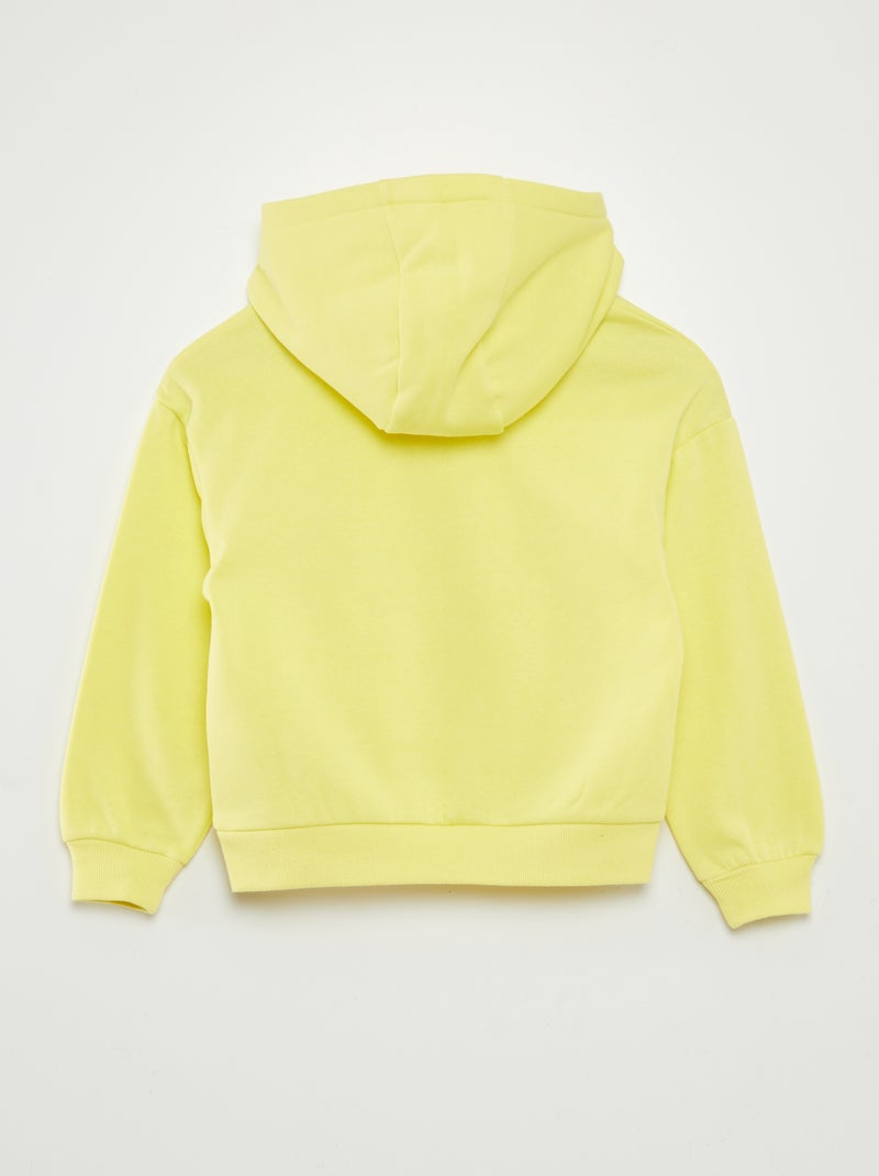 Sudadera lisa con capucha amarillo - Kiabi