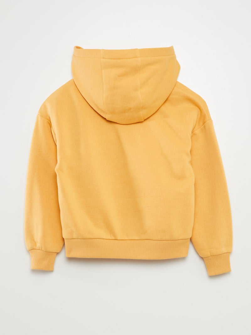 Sudadera lisa con capucha amarillo - Kiabi