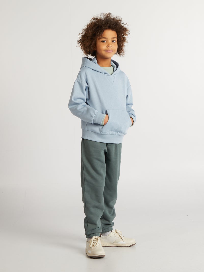 Sudadera lisa con capucha AZUL - Kiabi