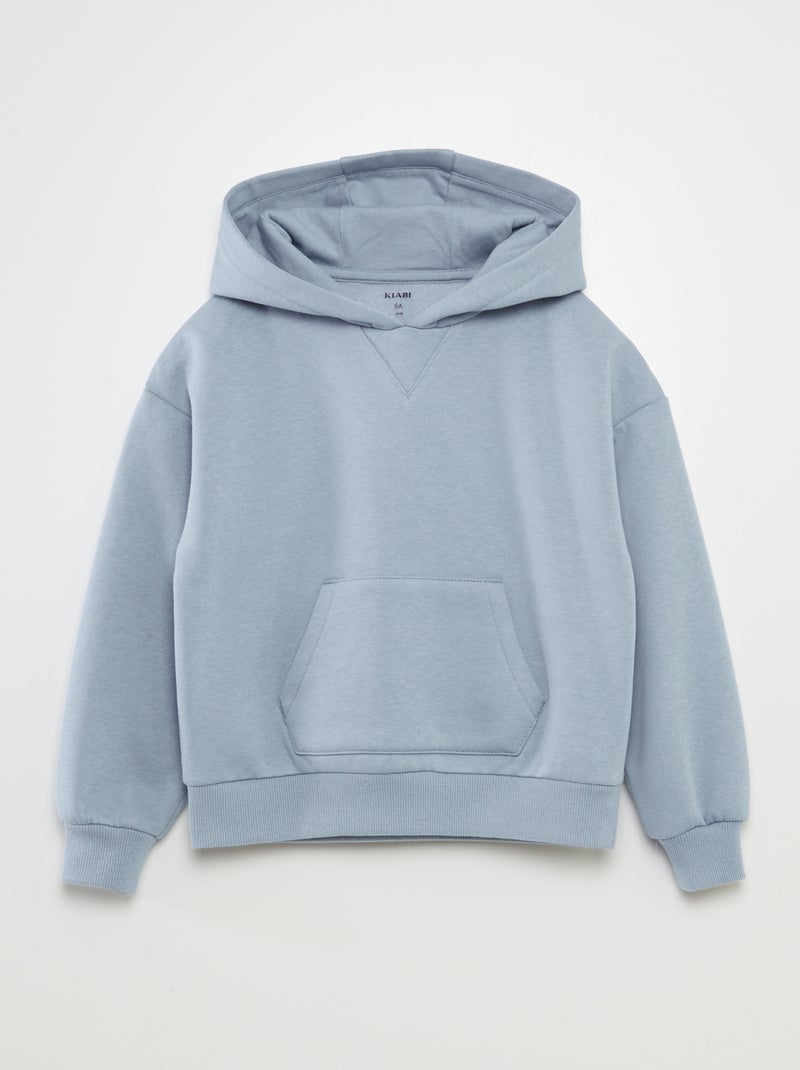 Sudadera lisa con capucha AZUL - Kiabi