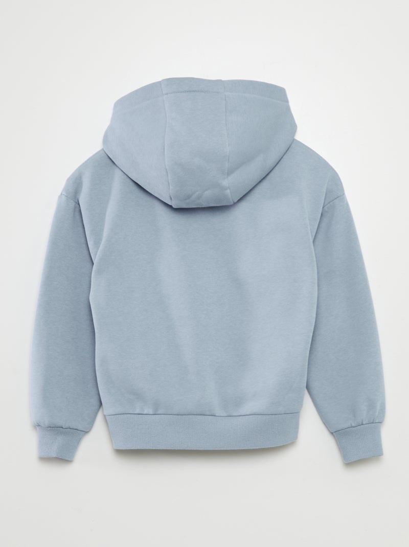 Sudadera lisa con capucha AZUL - Kiabi