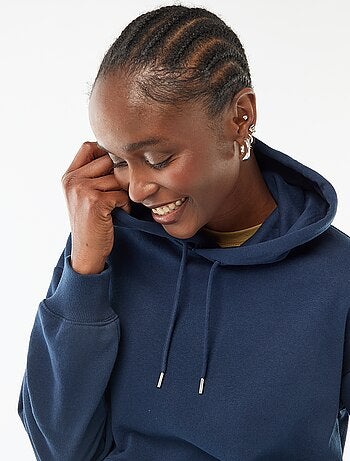 Sudadera lisa con capucha