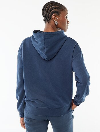 Sudadera lisa con capucha