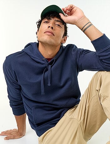 Sudadera lisa con capucha