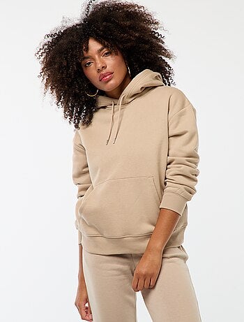 Sudadera lisa con capucha