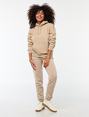Sudadera lisa con capucha