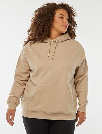 Sudadera lisa con capucha