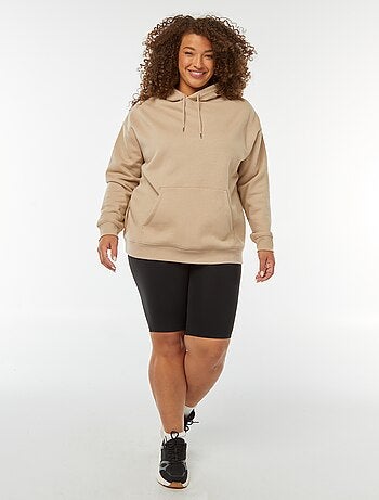Sudadera lisa con capucha