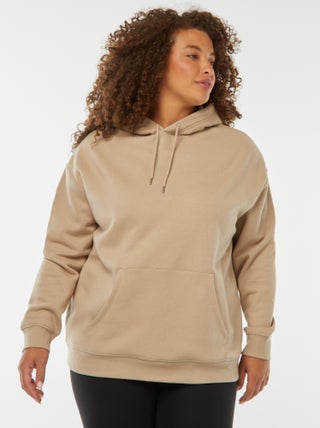 Sudadera lisa con capucha