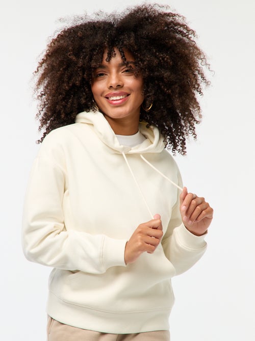 Sudadera lisa con capucha - Kiabi