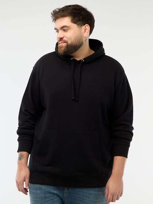 Sudadera lisa con capucha en felpa - Kiabi