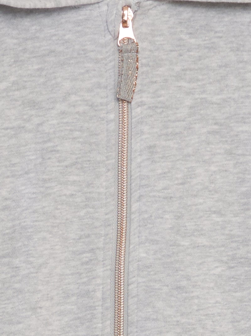 Sudadera lisa con capucha GRIS - Kiabi