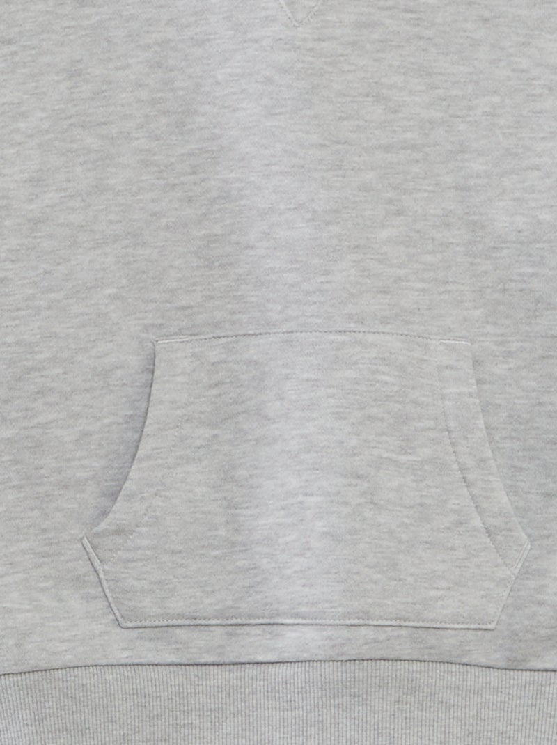Sudadera lisa con capucha GRIS - Kiabi