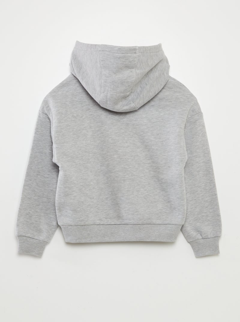 Sudadera lisa con capucha GRIS - Kiabi