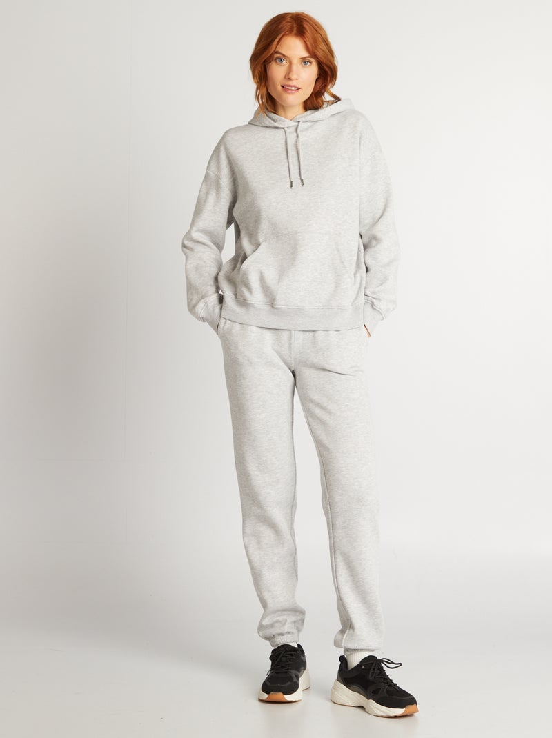 Sudadera lisa con capucha GRIS - Kiabi