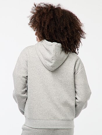 Sudadera lisa con capucha