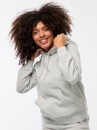 Sudadera lisa con capucha