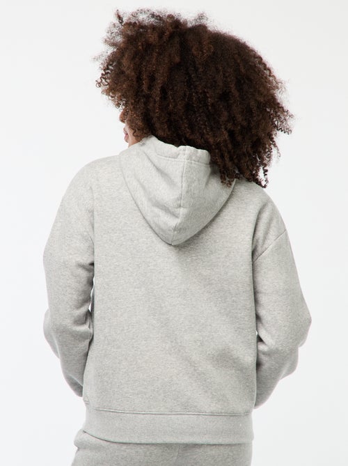 Sudadera lisa con capucha - Kiabi