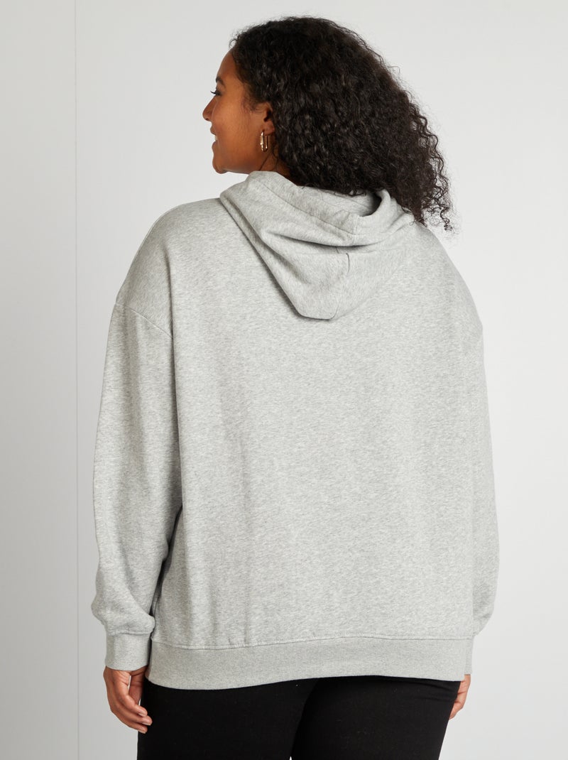 Sudadera lisa con capucha GRIS - Kiabi