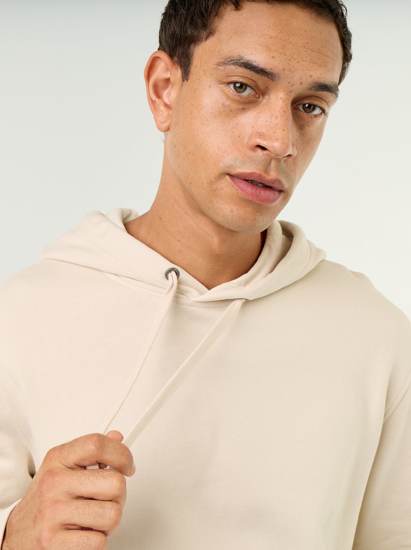 Sudadera lisa con capucha Gris - Kiabi