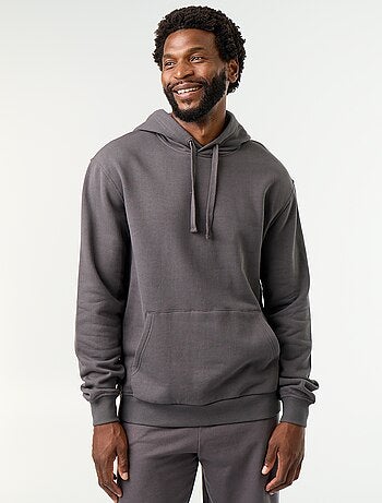 Sudadera lisa con capucha