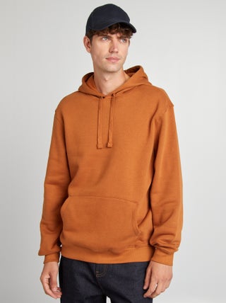 Sudadera lisa con capucha