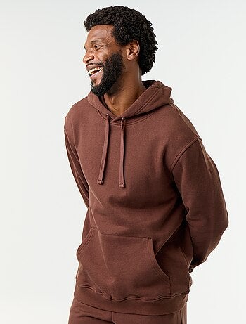 Sudadera lisa con capucha
