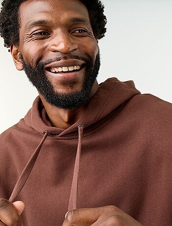 Sudadera lisa con capucha