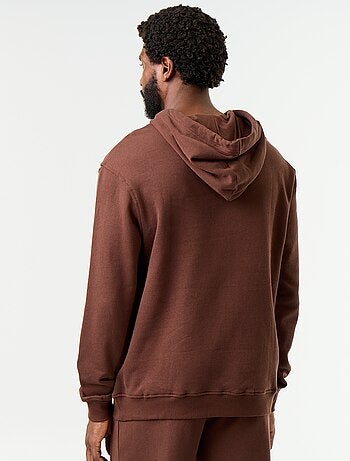 Sudadera lisa con capucha