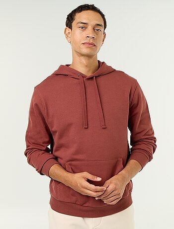 Sudadera lisa con capucha