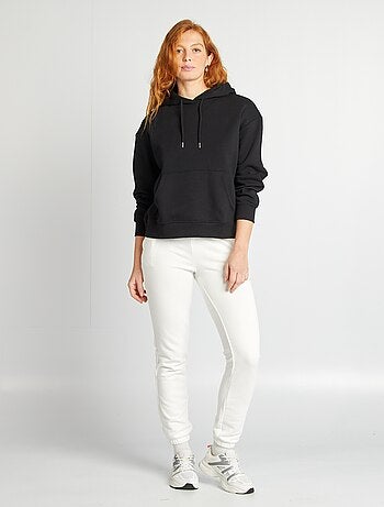 Sudadera lisa con capucha
