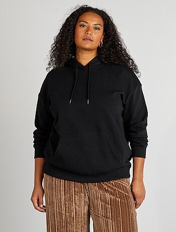 Sudadera lisa con capucha