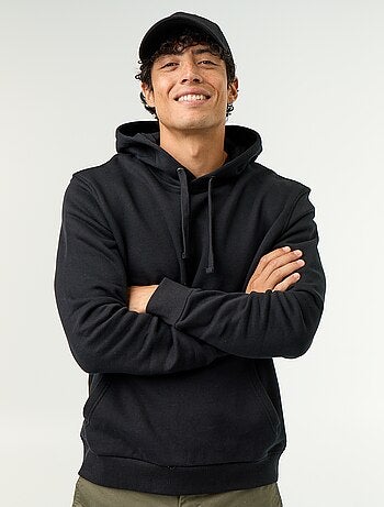 Sudadera lisa con capucha