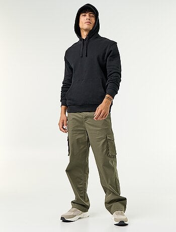 Sudadera lisa con capucha