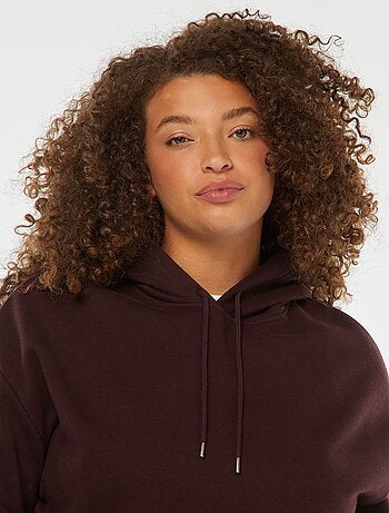 Sudadera lisa con capucha