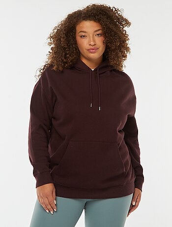 Sudadera lisa con capucha