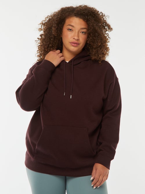 Sudadera lisa con capucha - Kiabi