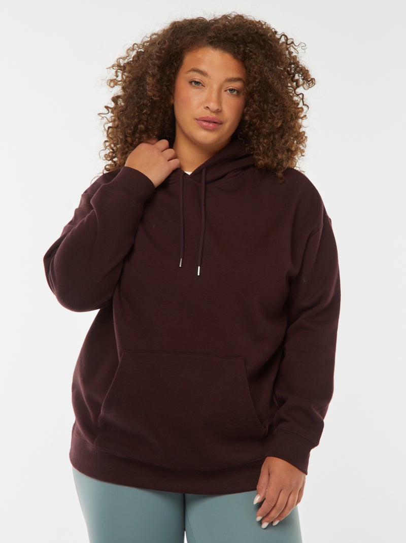 Sudadera lisa con capucha Purpura - Kiabi