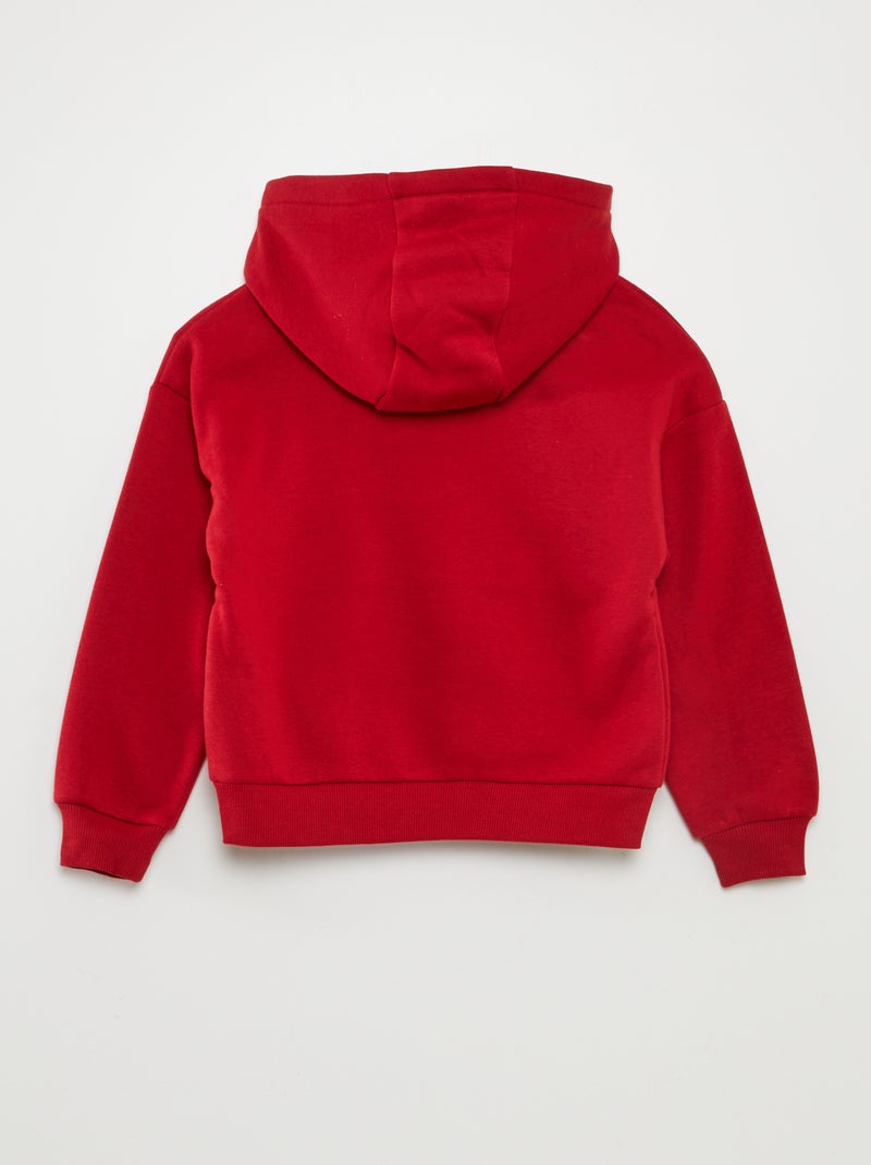 Sudadera lisa con capucha ROJO - Kiabi