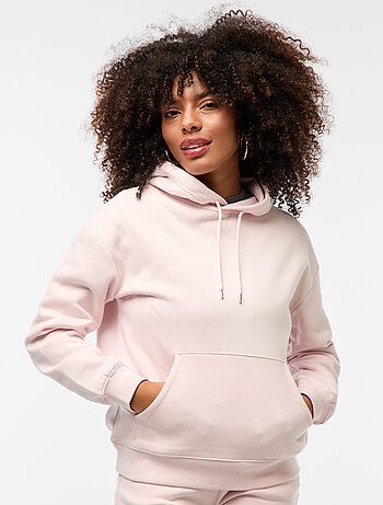 Sudadera lisa con capucha