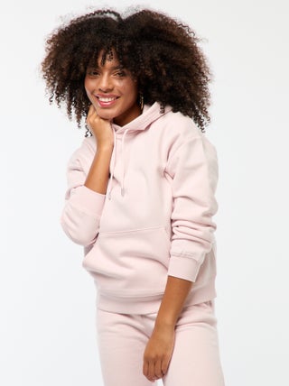Sudadera lisa con capucha