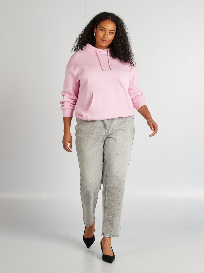 Sudadera lisa con capucha ROSA - Kiabi