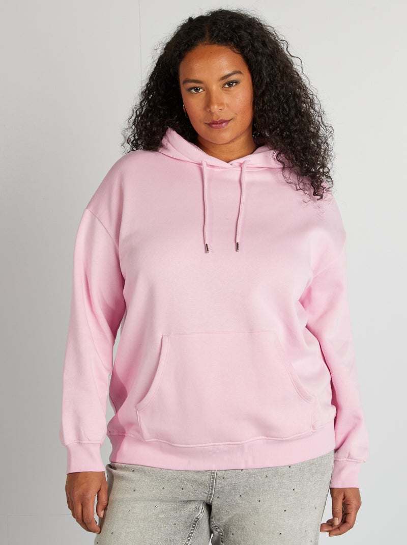 Sudadera lisa con capucha ROSA - Kiabi